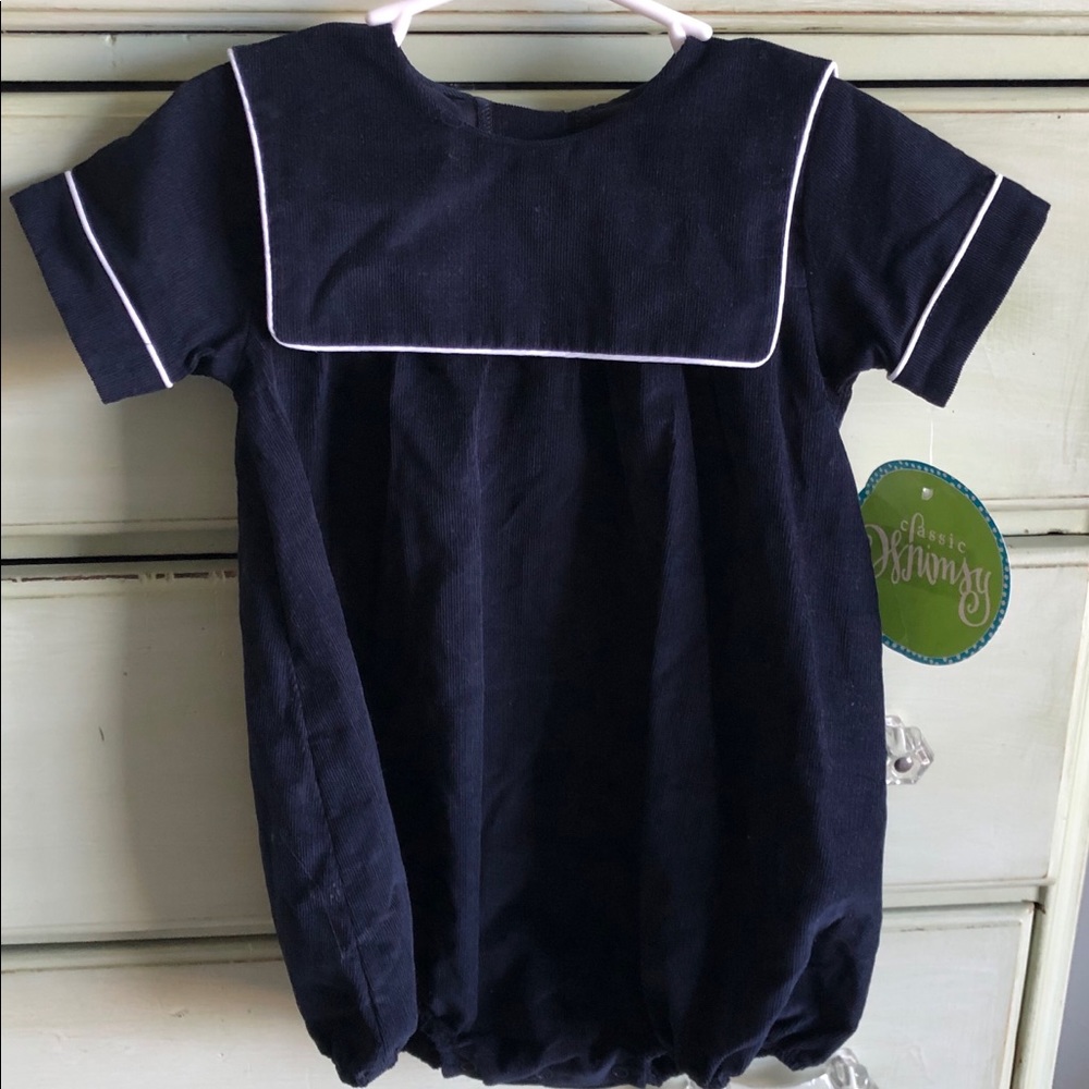 24 month navy corduroy bubble